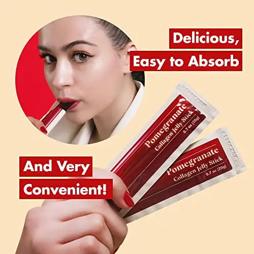 FRESHBELL Pomegranate Collagen Jelly Stick (20g x 30 sticks) Marine Collagen Peptide Freshbell Au supplements
