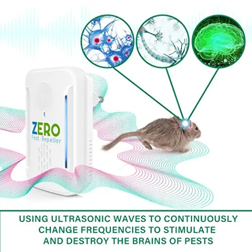Ultrasonic Pest Repeller, Indoor Ultrasonic Repellent for Roach, Rodent ZEROPEST Au supplements