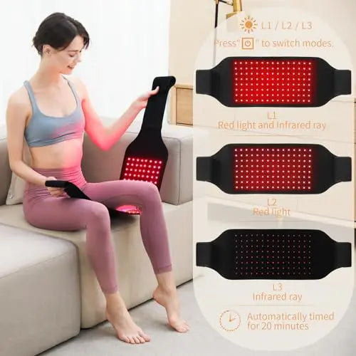 SUNNYOUNG Red Light Therapy Belt, Infrared Light Therapy Wrap Muscle Relaxing Belt with 120 LED Lights sunnyoung Au supplements