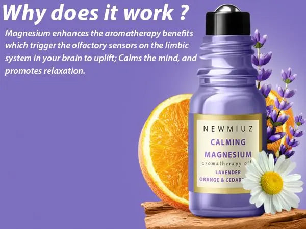 Calm Magnesium Roller Lavender Orange Cedarwood Essential Oil Roll On Calming Aromatherapy Self Care New Miuz Au supplements