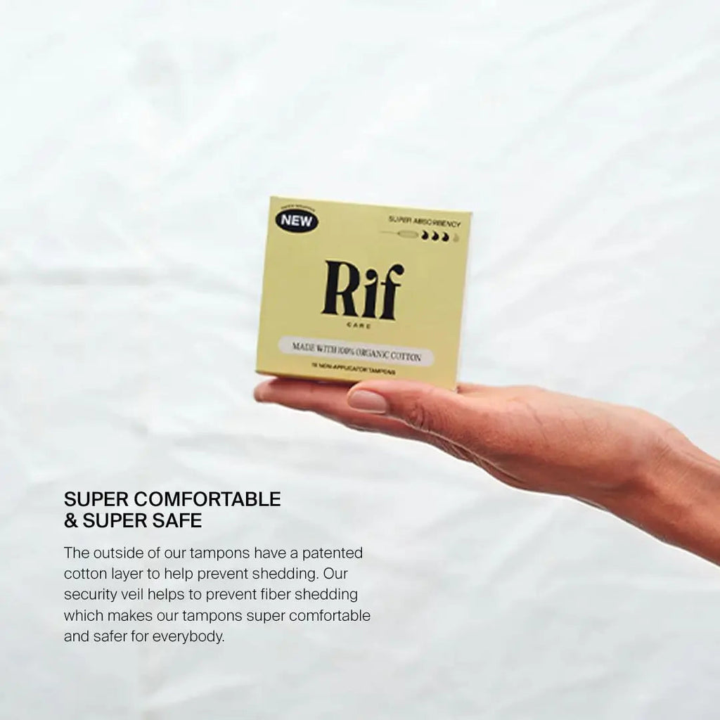 Rif Care Highly Absorbent Tampons, Organic Cotton, Non-Applicator (Super Absorbency Tampons) 18 Count Rif care Au supplements
