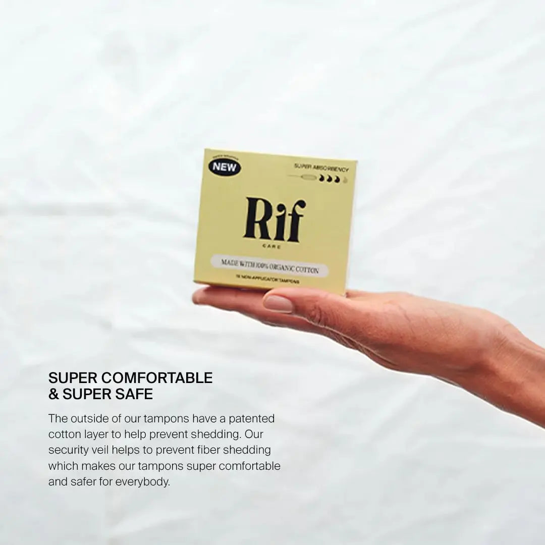 Rif Care Highly Absorbent Tampons, Organic Cotton, Non-Applicator (Super Absorbency Tampons) 18 Count Rif care Au supplements