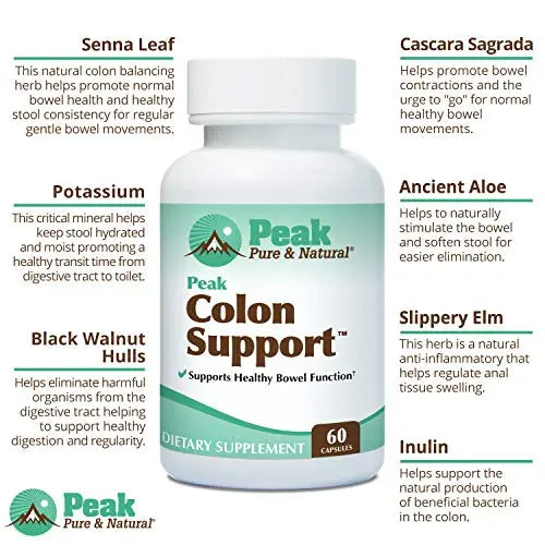 Peak Pure & Natural Colon Support - Colon Cleanse and Detox Supplement for Digestive Peak Pure & Natural Au supplements