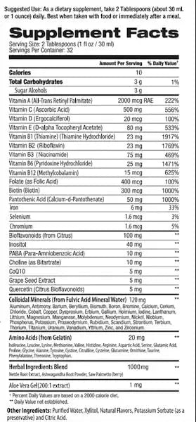 Elevatic Multivitamin for Men | 32 Fl.oz (960ml) | Superior Tasting | All Natural | Energy Booster Liquid Multivitamin Elevatic Au supplements