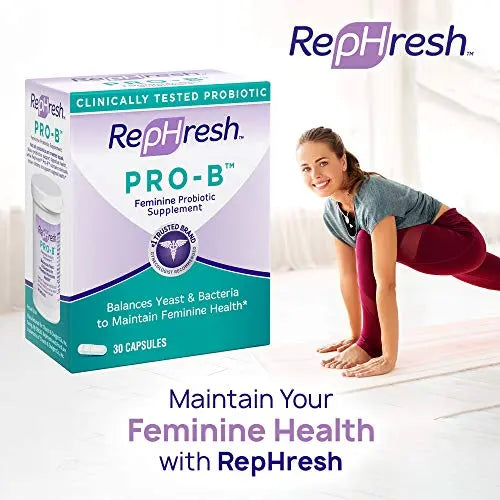 Rephresh Pro-B Probiotic Supplement for Women, 30 Oral Capsules (Pack of 2) Rephresh Au supplements
