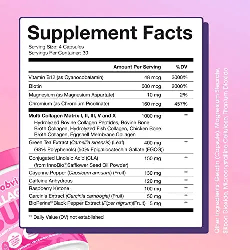 Obvi Collagenic Burn, Collagenic Fat Burner, Thermogenic Fat Burner for Weight Loss Obvi Au supplements