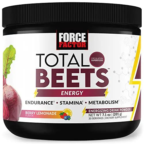 FORCE FACTOR Total Beets Beet Root Powder with Energy, NO3-T Nitrates to Support Force Factor Au supplements
