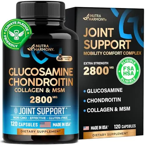 Glucosamine | Chondroitin | MSM | Collagen - 2800 mg Joint Support Supplement NUTRAHARMONY Au supplements