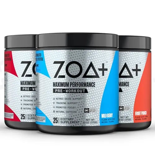 ZOA Pre-Workout Powder Bundle, All Flavors - 75 Servings (3-Pack) ZOA Au supplements