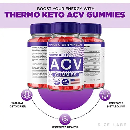 rize labs (2 Pack) Thermo Keto Gummies - ACV for Advanced Weight Loss with Apple Cider rize labs Au supplements