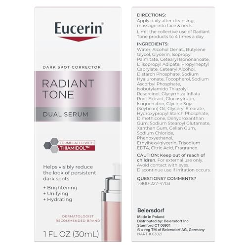 Eucerin Radiant Tone Dual Serum Dark Spot Corrector, Dark Spot Serum with Thiamidol
