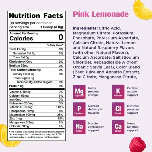 Ultima Replenisher Electrolyte Hydration Drink Mix, Pink Lemonade, 30 Serving Tub Ultima Replenisher Au supplements