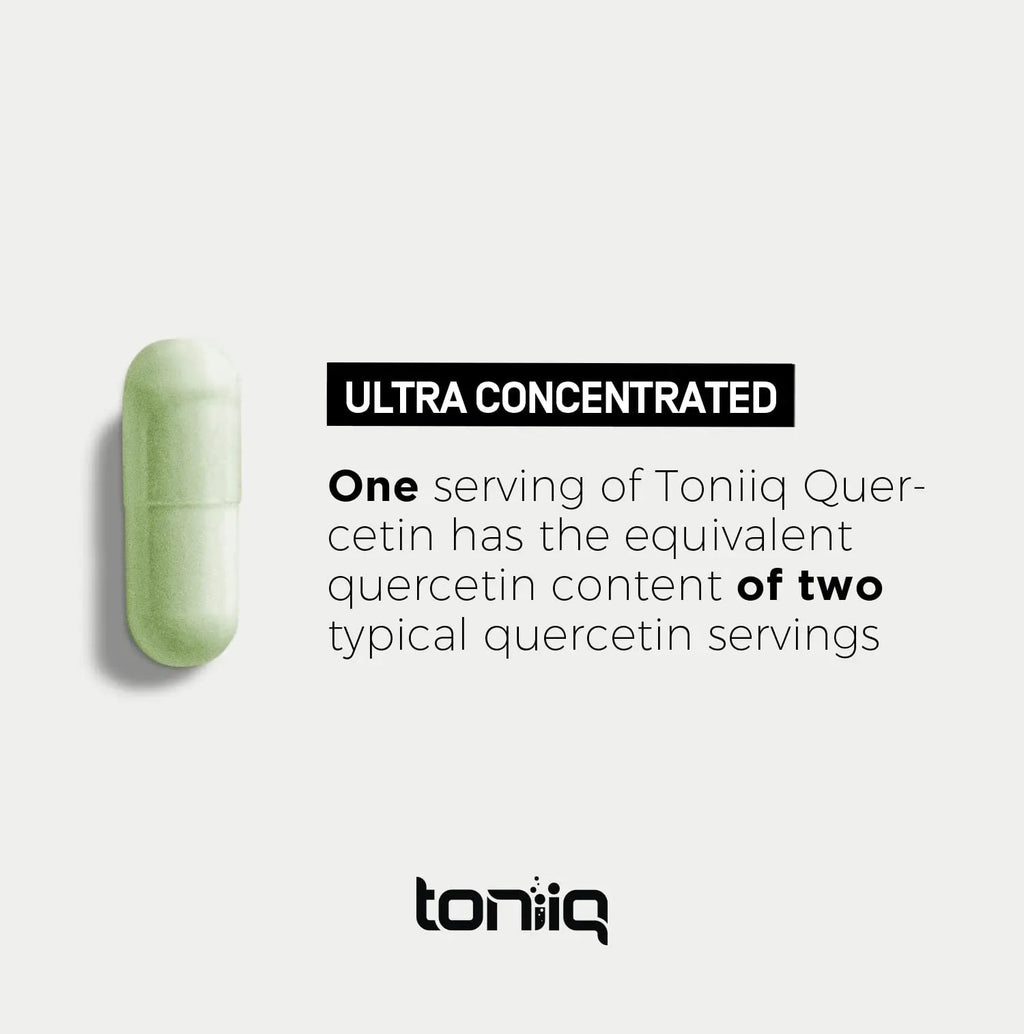 Toniiq Ultra High Purity Quercetin Capsules - 95%+ Highly Purified and Bioavailable Toniiq Au supplements