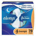 Always Infinity Feminine Pads For Women, Size 4 Overnight Absorbency, Multipack, With Flexfoam Always Au supplements