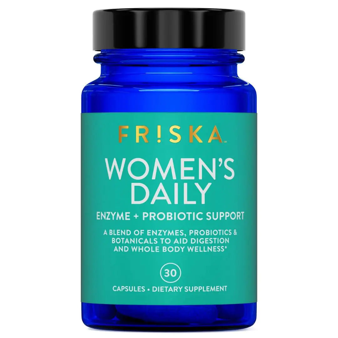 FRISKA Women’s Daily Digestive Enzyme and Probiotics Supplement, Advanced Natural Support for Female Digestive Health, Fights Bloating, Eases Digestion FR!SKA Au supplements