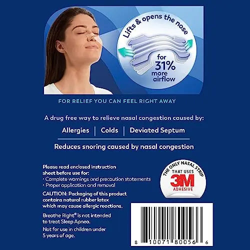 Breathe Right Nasal Strips | Extra Strength | Clear | For Sensitive Skin Breathe Right Au supplements