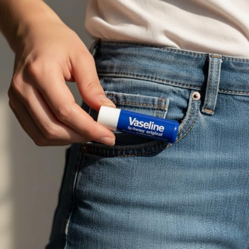 Vaseline Lip Therapy Care Original, Fast-Acting Nourishment, Ideal for Chapped, Dry, Cracked, or Damaged Lips