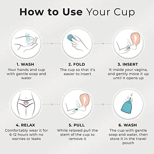 CareCup Menstrual Cups - Set of 2 Reusable Period Cups - Premium Design with Soft, Flexible Carecup Au supplements