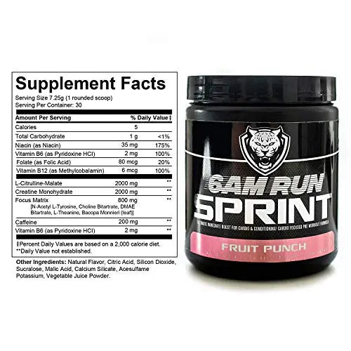 6AM Run Sprint - Pre Workout Powder for Instant Energy Boost for Cardio and Focus 6AM Run Au supplements