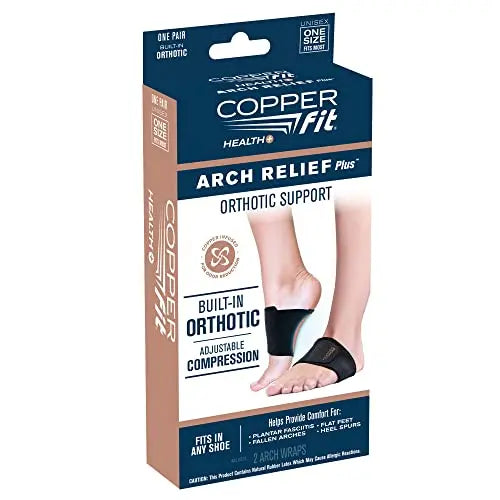 Copper Fit Health Unisex Arch Relief Plus with Built-In Orthotic (Pack of 12) Copper Fit Au supplements