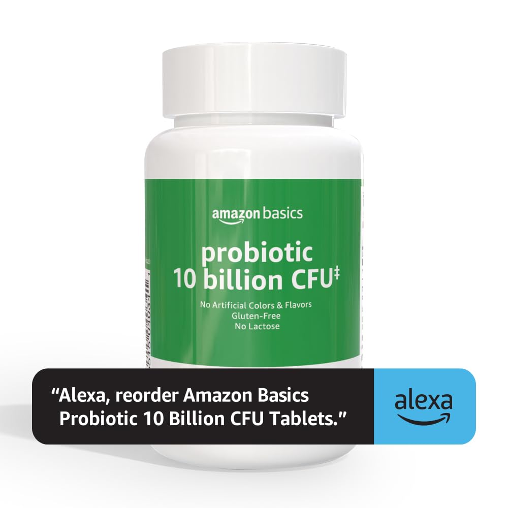 Amazon Basics Daily Probiotic, 10 Billion Active Cultures, Supporting Digestive and Intestinal Health, Capsule, 60 Count, Two Month Supply Amazon Basics Au supplements