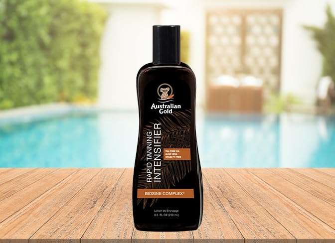 Australian Gold Rapid Tanning Intensifier Lotion, 8.5 Fl Oz | With Tea Tree Oil and Aloe Vera