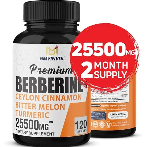 Berberine 𝟏𝟓𝟎𝟎𝟎𝐦𝐠 Ceylon Cinnamon 𝟏𝟎𝟎𝟎𝐦𝐠 Turmeric 𝟒𝟓𝟎𝟎𝐦𝐠 Green Tea 𝟐𝟎𝟎𝟎𝐦𝐠 BMVINVOL Au supplements