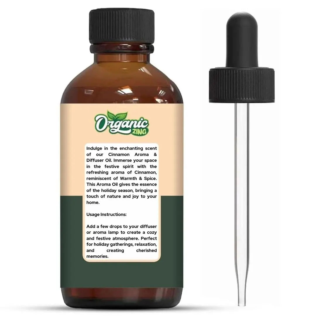 Organic Zing Cinnamon Aroma & Diffuser Oil for DIY Candle & Soap Making - Oil - 30 ml ORGANIC ZING Au supplements