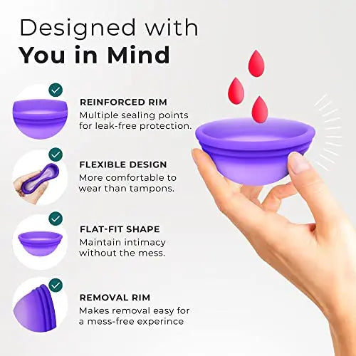 Ecoblossom Menstrual Original Disc - Set of 2 Reusable Period Discs Regular (Small & Large (Pack of 2)) EcoBlossom Au supplements