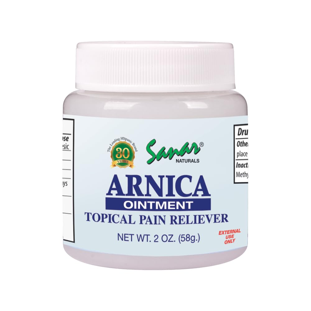 Sanar Naturals Clear Arnica Ointment 2 oz - for Pain Relief and Bruises – Soothing Relief of Muscles Soreness, Joint Pain, Lower Back Pain, and Body - with Menthol and Camphor Sanar Naturals Au supplements