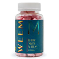 WEEM Hair Skin and Nails Gummies - Supports Healthy Hair - Vegan biotin Vitamins for Women & Men Supports Faster Hair Growth,