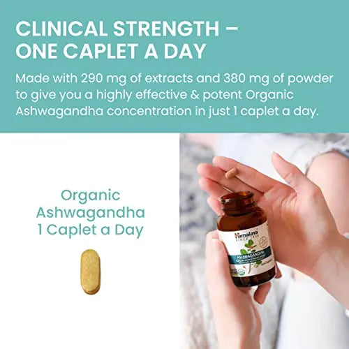 Himalaya Organic Ashwagandha, 60 Day Supply, Herbal Supplement for Stress Relief Himalaya Au supplements