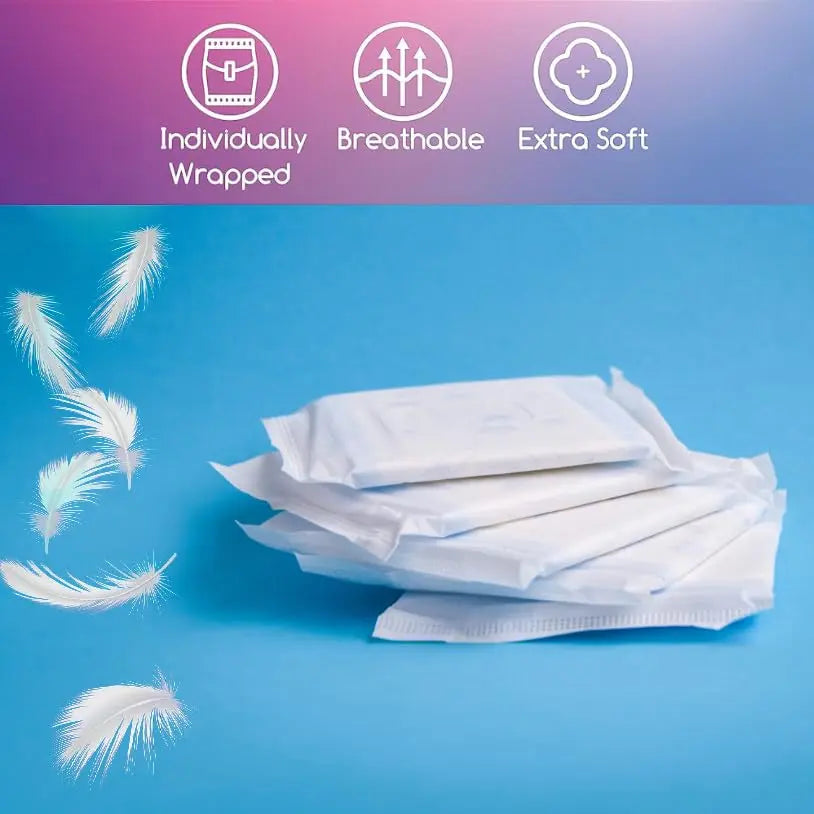 100 Bulk Pads with Wings Individually Wrapped for Women Homeless, Postpartum, Hospitals Trail maker Au supplements
