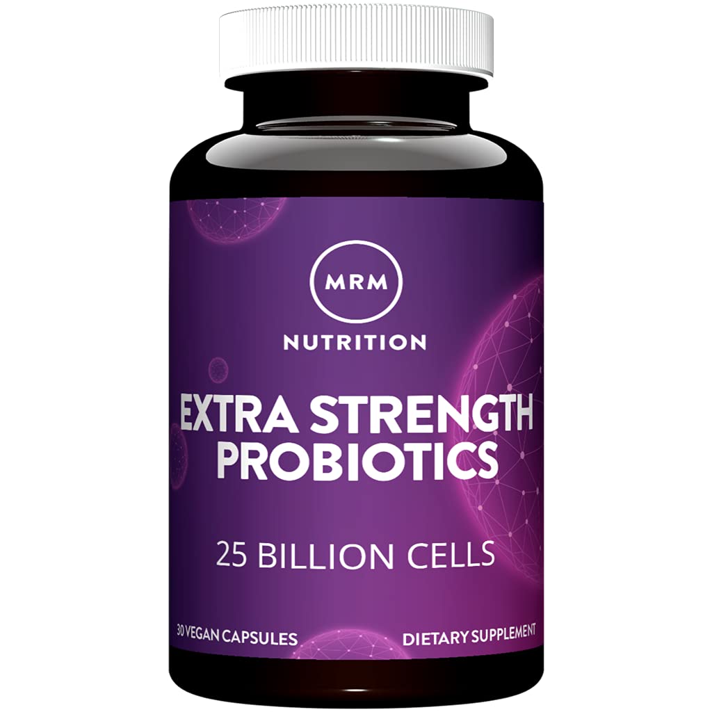 MRM Nutrition Extra Strength Probiotics - Supports Intestinal, GI, & Immune Health for Women & Men, Prebiotic, Probiotic, & Postbiotic Supplement, 25 Billion Cells & 16 Strains, Vegan - 30 Servings MRM Au supplements