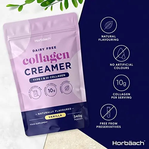 Collagen Creamer for Coffee | Vanilla Flavour | Type 1 & 3 Collagen Peptides Horbäach Au supplements