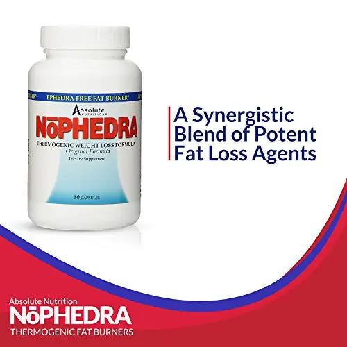 Absolute Nutrition Thermogenic Fat Burners, Nophedra Capsules, 80 Count Bottle Absolute Nutrition Au supplements
