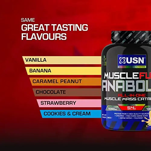 USN Muscle Fuel Anabolic Banana All-in-one Protein Powder Shake (2kg): Workout-Boosting USN Au supplements