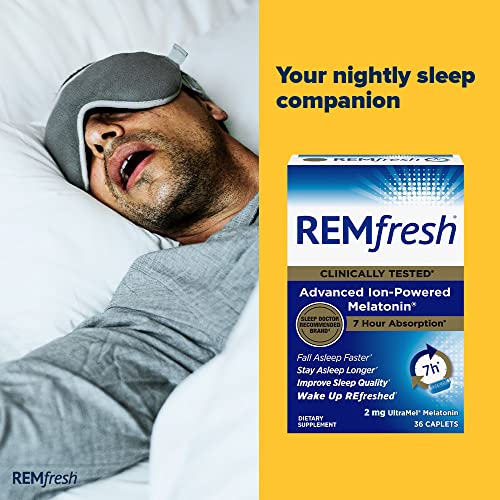 REMfresh 2mg Advanced Melatonin Sleep Aid Supplement (36 Caplets) REMfresh Au supplements