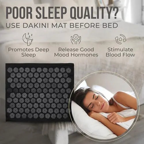 Acupressure Mat and Pillow Set with Extra Mini Accupressure Massage Mat - Organic Cotton Dakini Au supplements