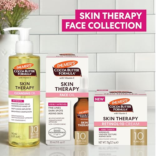 Palmer's Cocoa Butter Formula Moisturizing Skin Therapy Oil for Face with Vitamin E, C & 10 Pure Facial Oils Blend