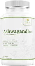 Zenith Vitality Ashwagandha 1300mg Capsules – Stress Relief & Cortisol Support, Immune & Energy Boost, Mental Clarity, Herbal Adaptogen Supplement – 60 Count Zenith Vitality Au supplements