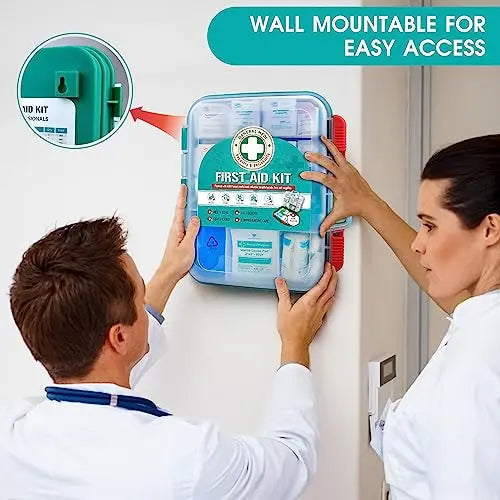 General Medi 420 Pieces Professional First Aid Kit - HardCase First Aid Box - Contains General Medi Au supplements