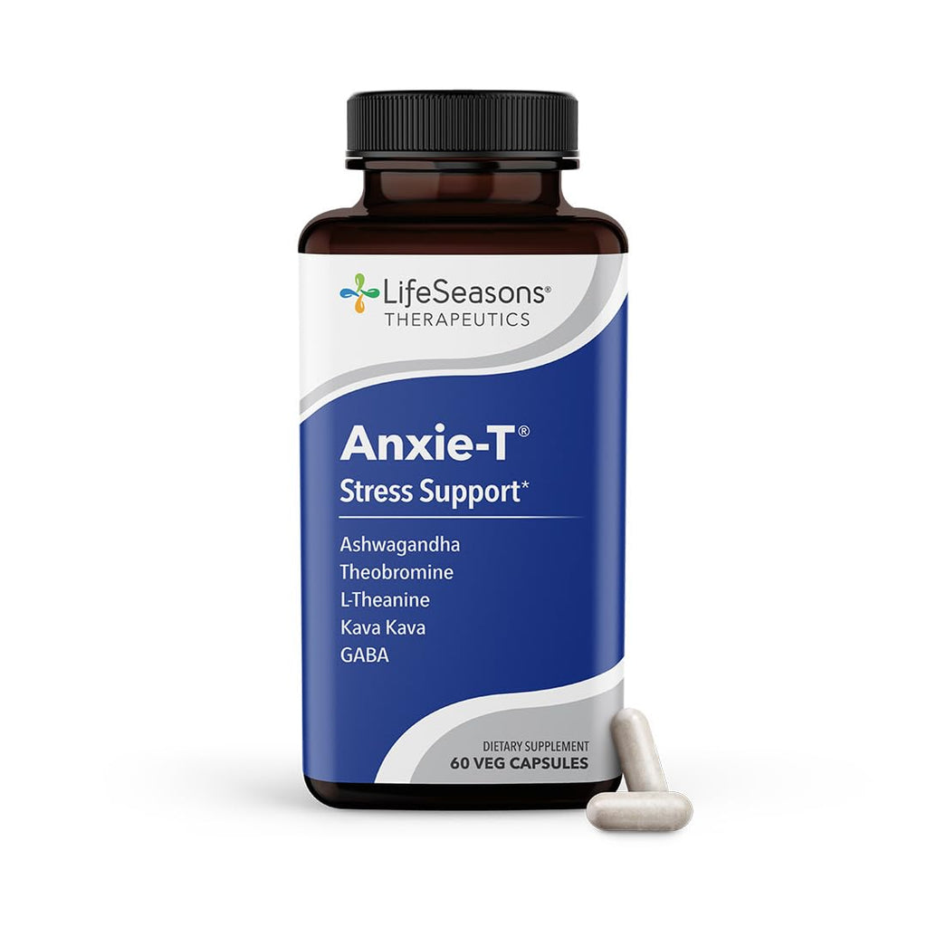 LifeSeasons Anxie-T - Stress Relief Supplement - Supports Mood & Mental Focus - Feel Calm and Relaxed - Eases Tension & Nervousness - Ashwagandha