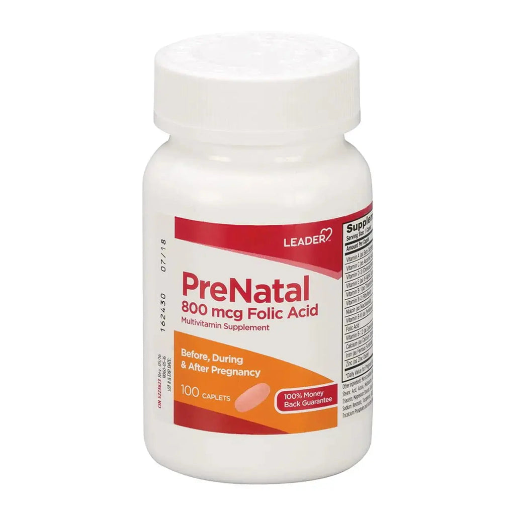 Leader Prenatal Multivitamin with 800mcg Folic Acid & Essential Nutrients for Healthy Pregnancy & Fetal Development, High Potency Vitamin Leader Au supplements