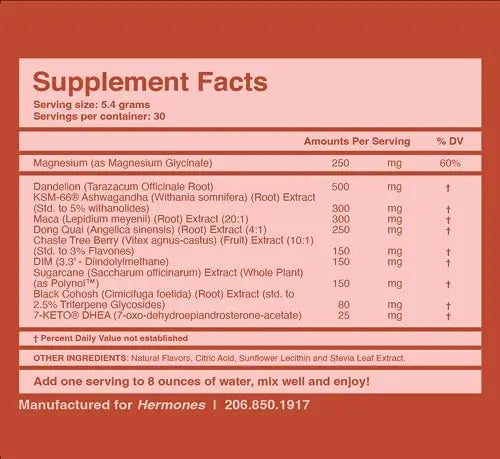 Hormone Balance for Women - PMS Relief - Helps w/Bloating, PCOS, Menopause, perimenopause. Hermones Au supplements