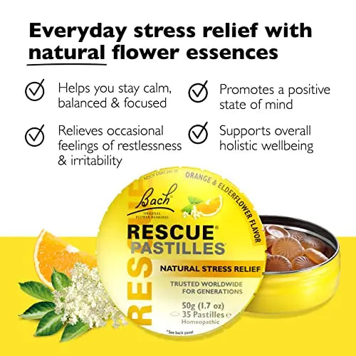 Bach RESCUE Pastilles Variety Pack Natural Stress Relief Lozenges RESCUE Au supplements