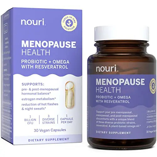 Nouri Menopause Health Probiotic, Menopause Relief for Women - Resveratrol Capsules Nouri Au supplements