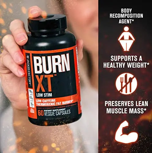 Jacked Factory Burn-XT Low Caffeine, Low Stim Weight Loss Supplement Jacked Factory Au supplements