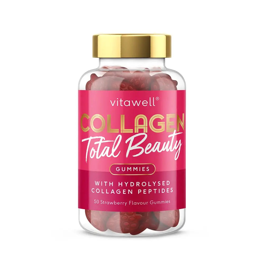Vitawell Collagen Total Beauty Gummies | 50 Strawberry Flavour Gummies Vitawell Au supplements