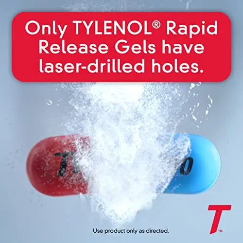 Tylenol Extra Strength Acetaminophen Rapid Release Gels for Pain & Fever, 50 Count Tylenol Au supplements